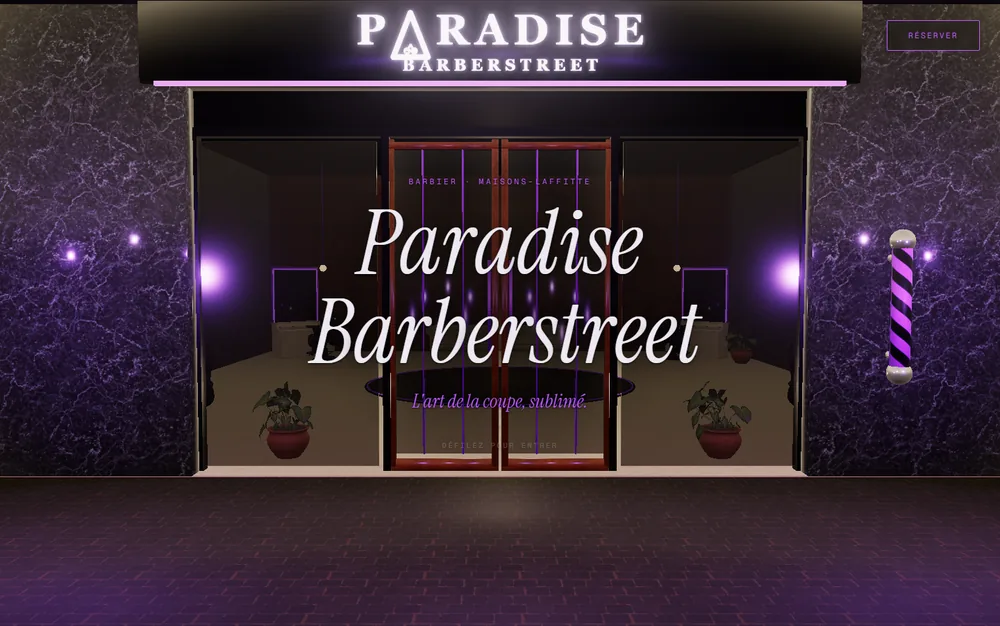 Aperçu du site de démonstration Paradise Barberstreet